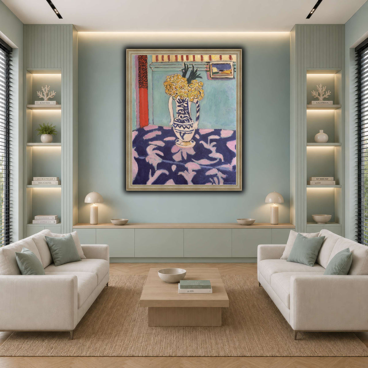 Les_coucous,_tapis_bleu_et_rose_Henri_Matisse cool-living room