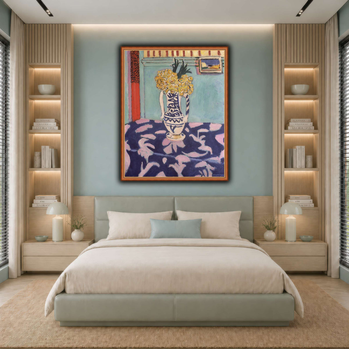 Les_coucous,_tapis_bleu_et_rose_Henri_Matisse cool-bedroom