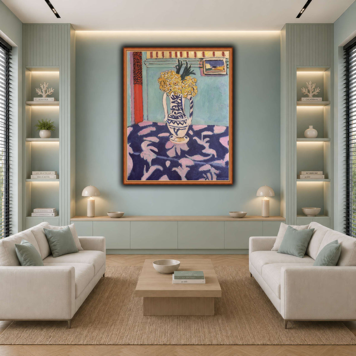 Les_coucous,_tapis_bleu_et_rose_Henri_Matisse cool-living room