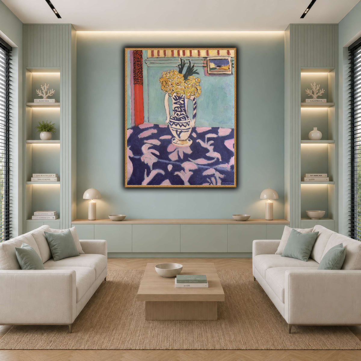 Les_coucous,_tapis_bleu_et_rose_Henri_Matisse cool-living room