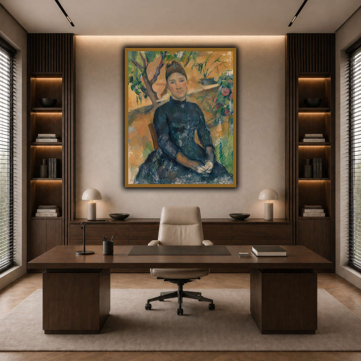 Madame_Cézanne__Paul_Cezanne dark neutral-office
