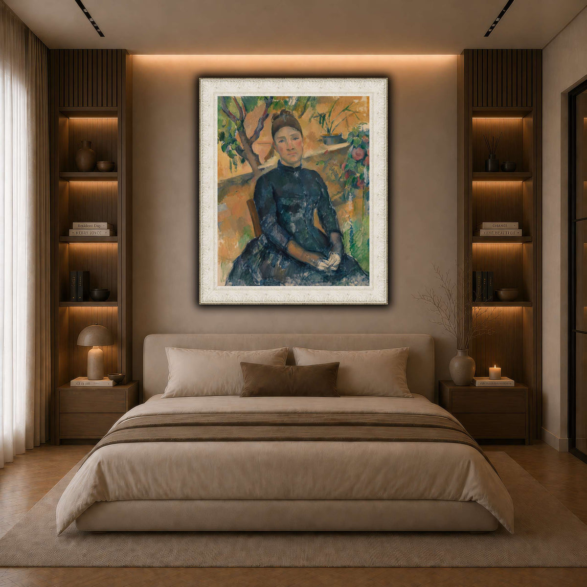 Madame_Cézanne__Paul_Cezanne dark neutral-bedroom