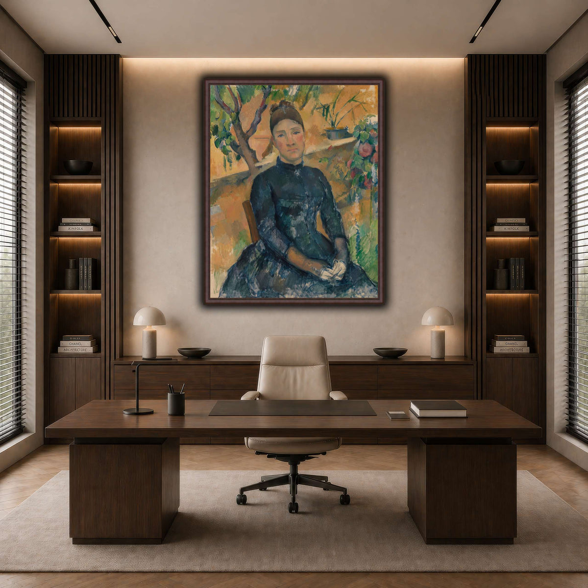 Madame_Cézanne__Paul_Cezanne dark neutral-office
