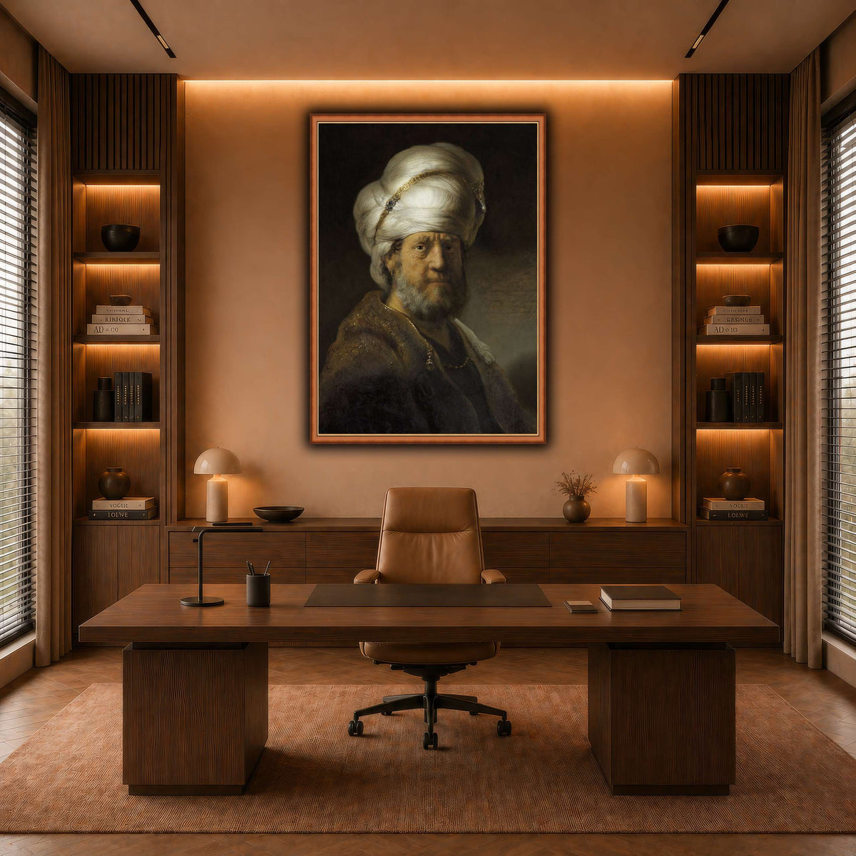 Man-in-Oriental-Clothing_Rembrandt-van-Rijn warm-office