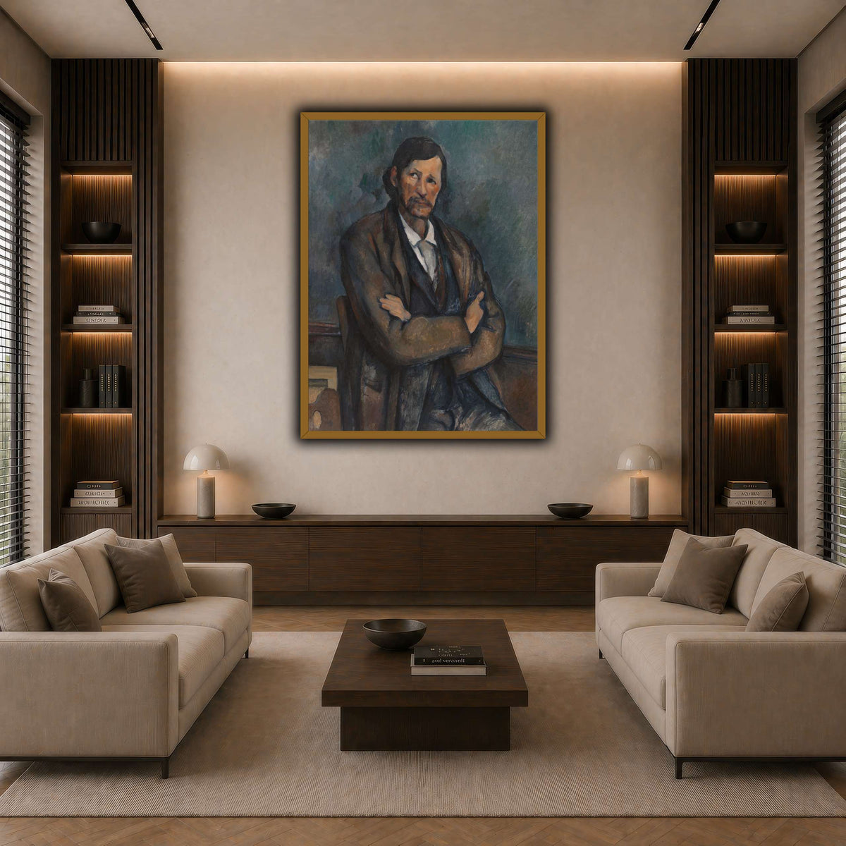 Man_With_Crossed_Arms_Paul_Cezanne dark neutral-living room