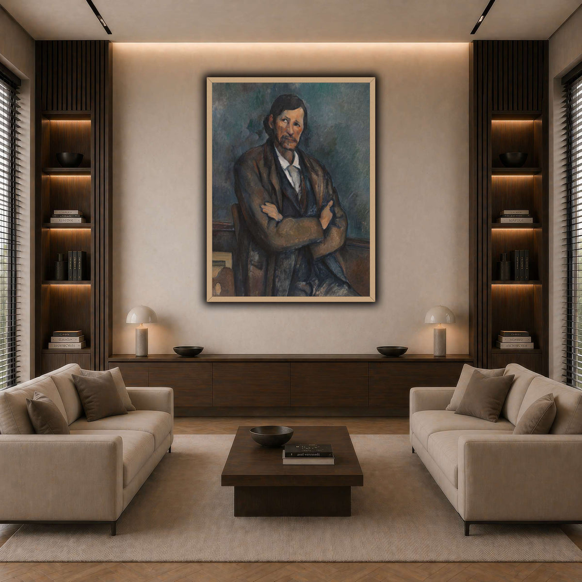 Man_With_Crossed_Arms_Paul_Cezanne dark neutral-living room