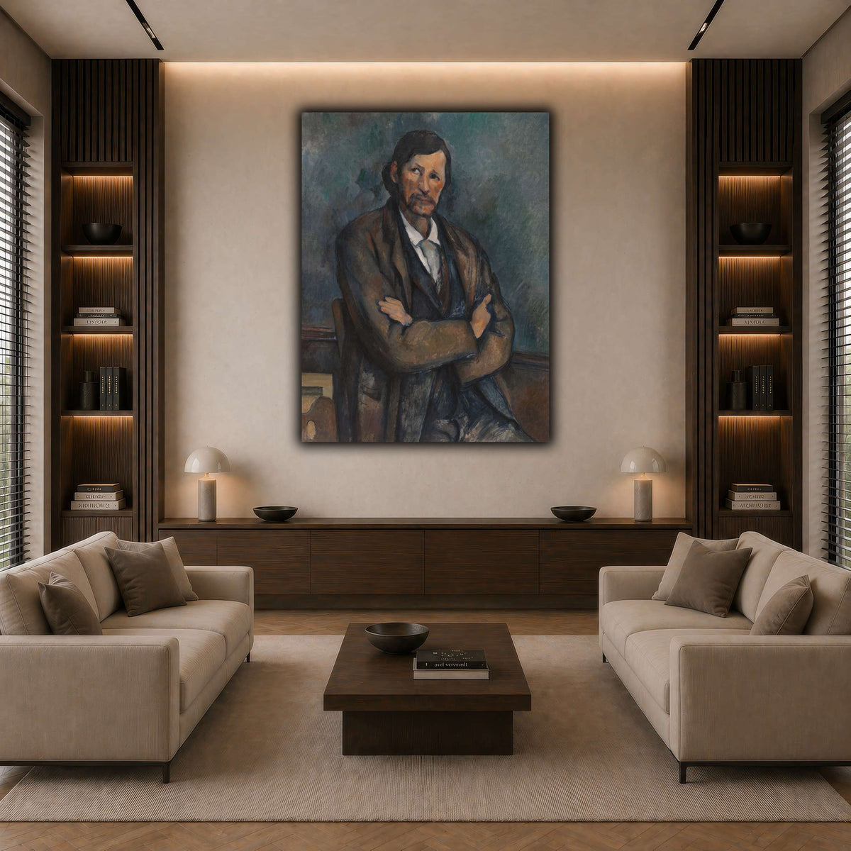 Man_With_Crossed_Arms_Paul_Cezanne dark neutral-living room