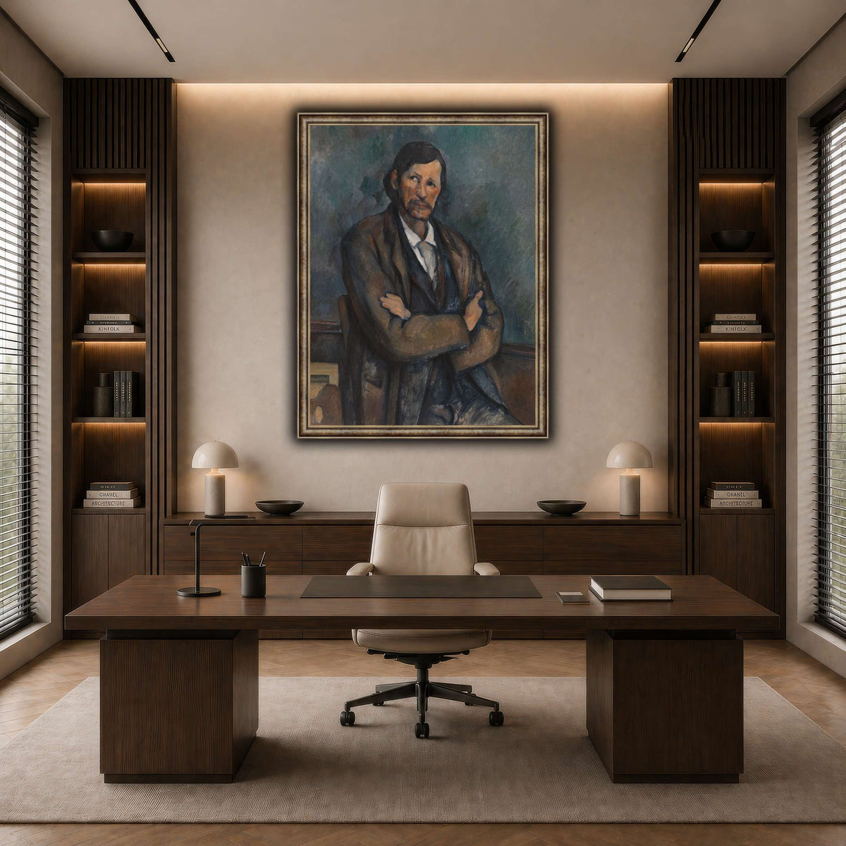 Man_With_Crossed_Arms_Paul_Cezanne dark neutral-office
