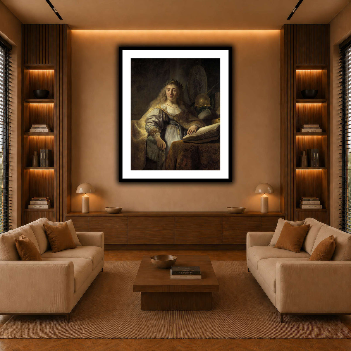 Minerva-in-Her-Study_Rembrandt-van-Rijn warm-living-room