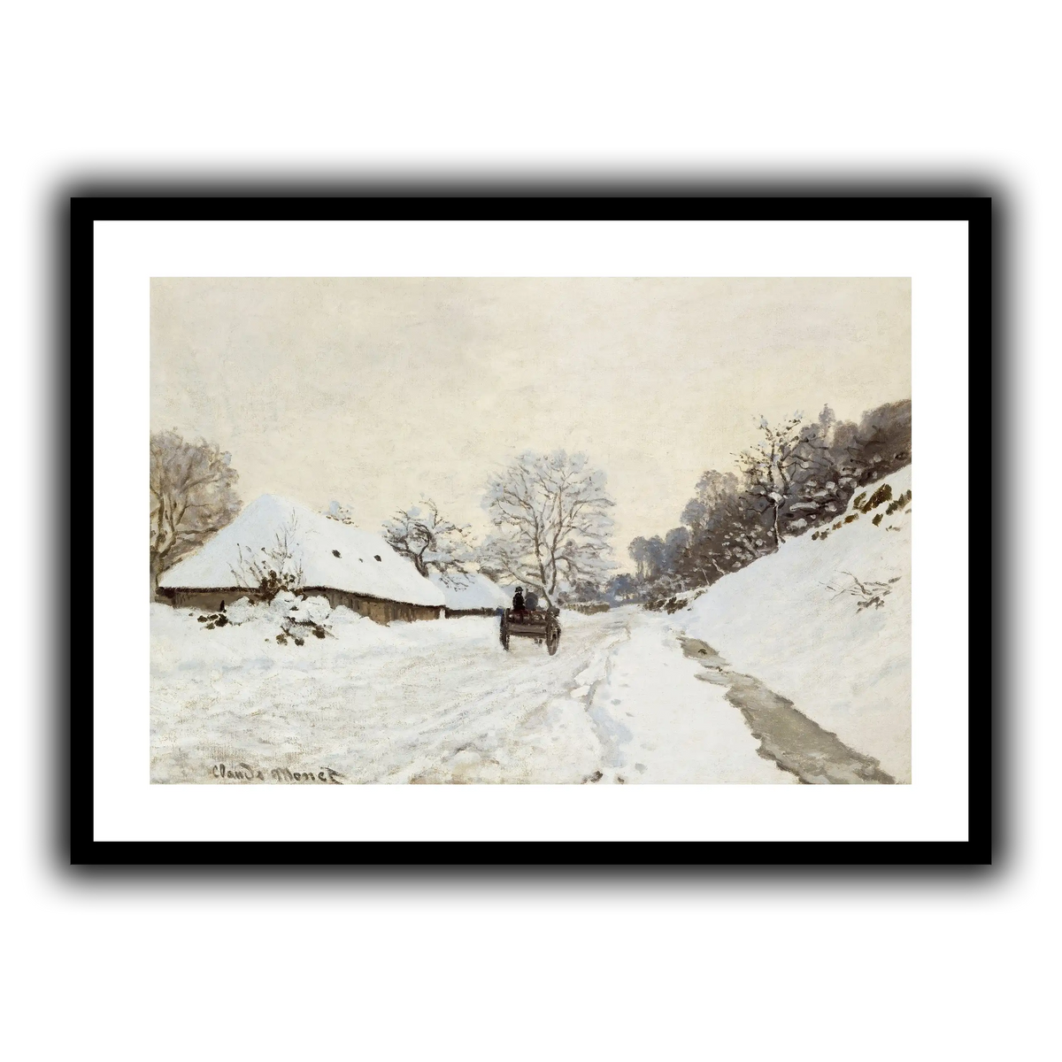 Monet,_A_Cart_on_the_Snowy_Road_at_Honfleur_(1865_or_1867)