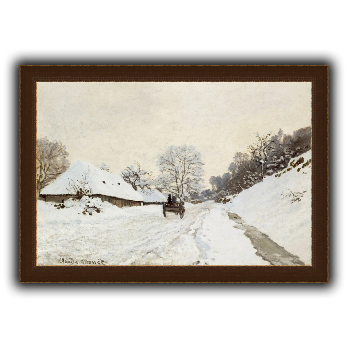 Monet,_A_Cart_on_the_Snowy_Road_at_Honfleur_(1865_or_1867)