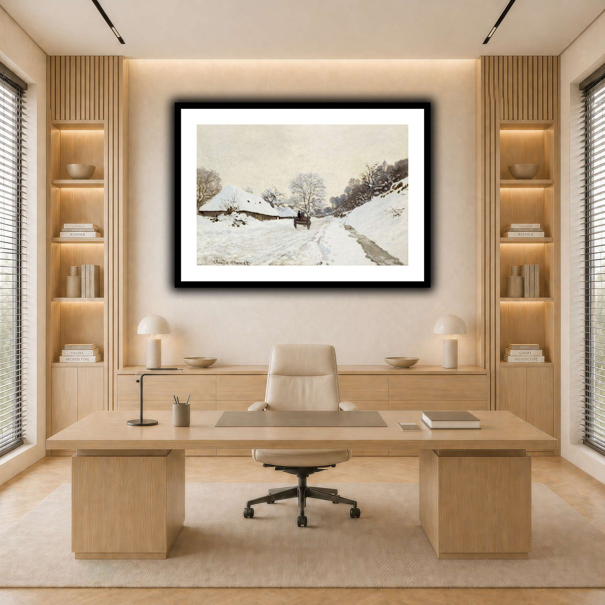 Monet,_A_Cart_on_the_Snowy_Road_at_Honfleur_(1865_or_1867) light neutral-office