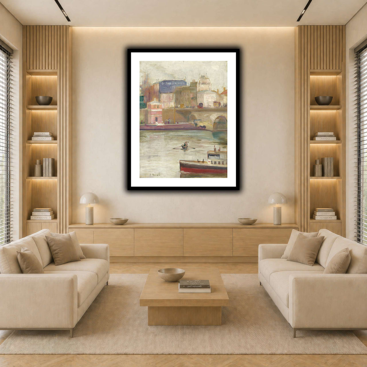Munch_-_The_Seine_at_Saint-Cloud light neutral-living room