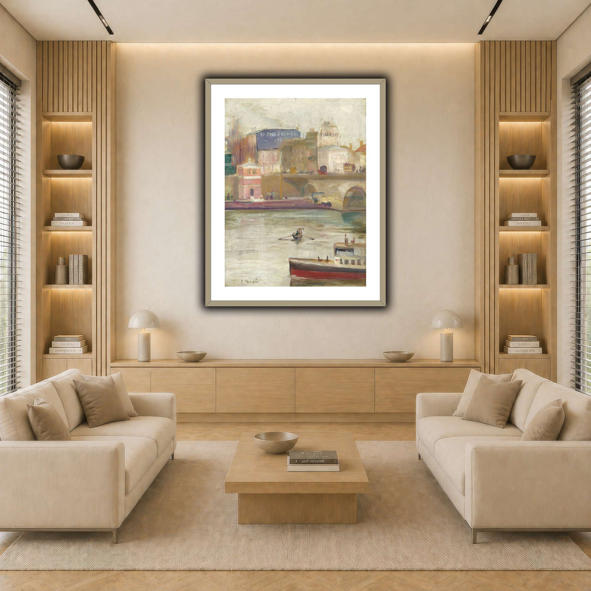 Munch_-_The_Seine_at_Saint-Cloud light neutral-living room