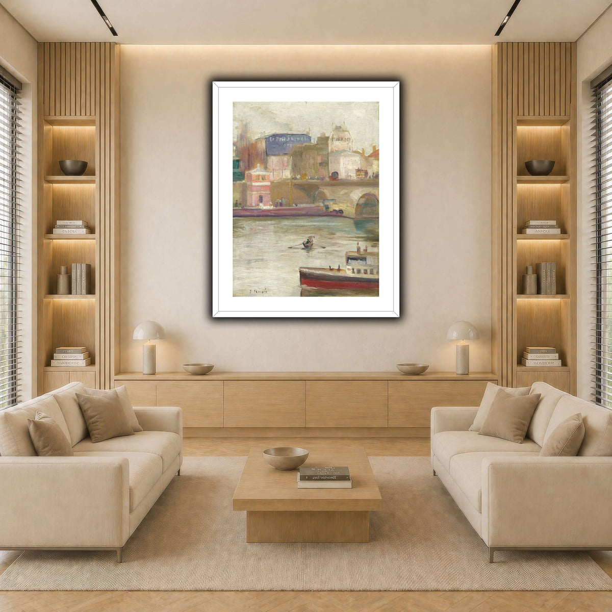 Munch_-_The_Seine_at_Saint-Cloud light neutral-living room