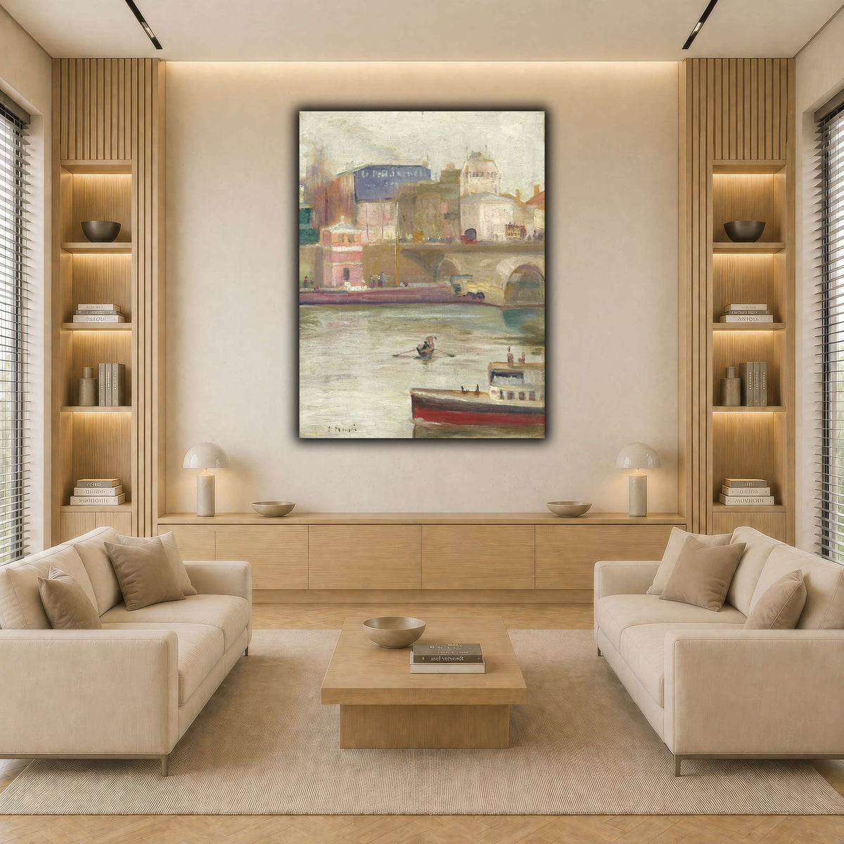 Munch_-_The_Seine_at_Saint-Cloud light neutral-living room