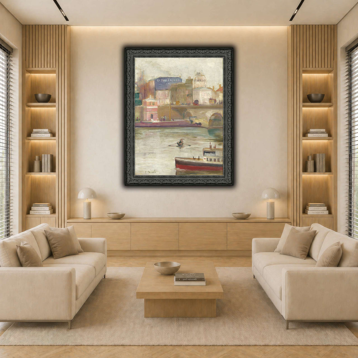 Munch_-_The_Seine_at_Saint-Cloud light neutral-living room