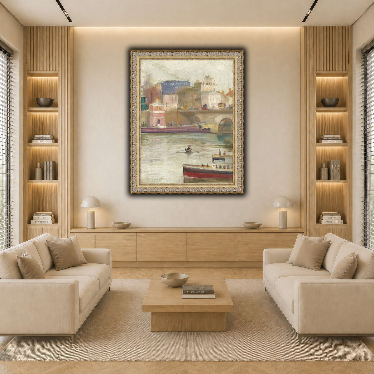 Munch_-_The_Seine_at_Saint-Cloud light neutral-living room
