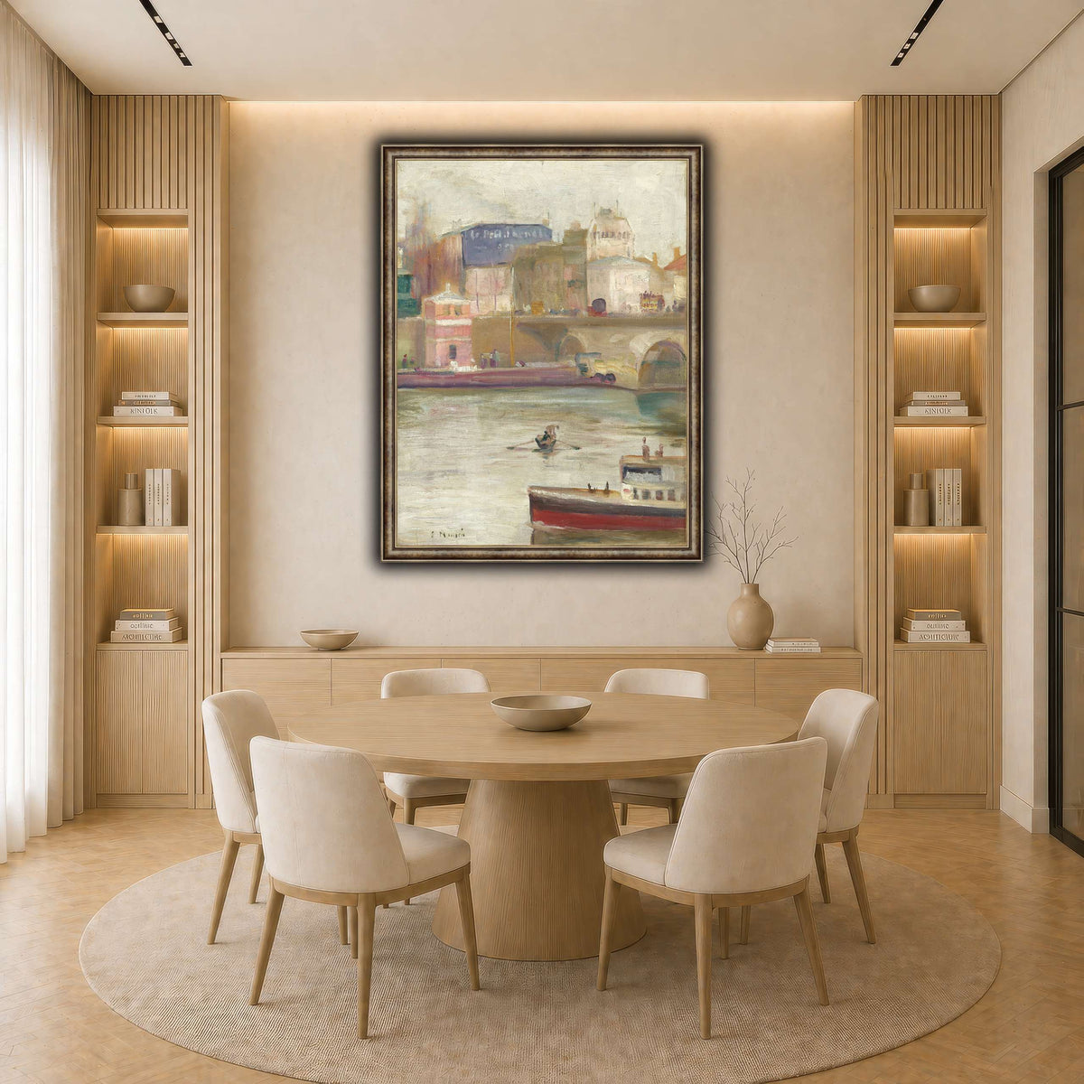 Munch_-_The_Seine_at_Saint-Cloud light neutral-dining room