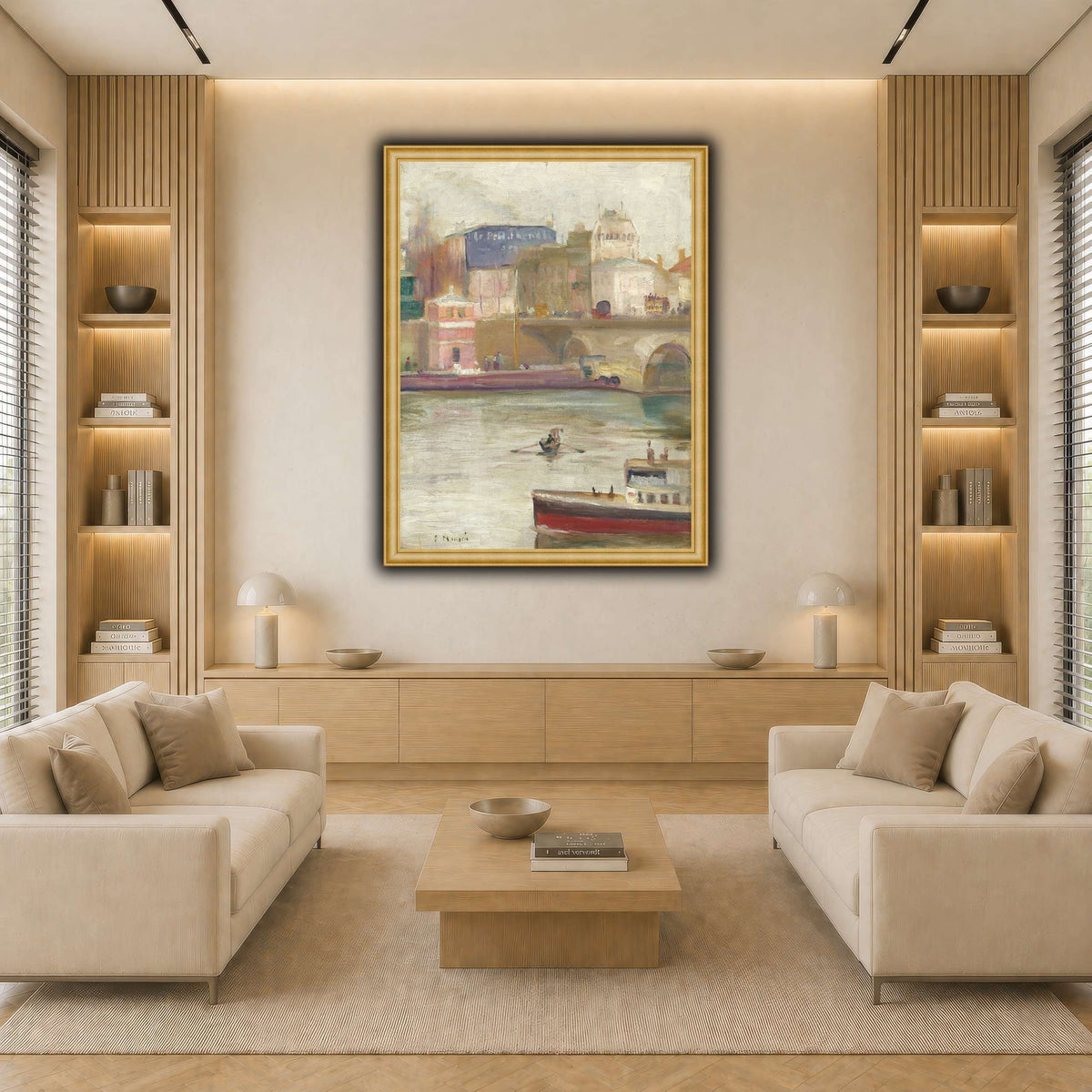 Munch_-_The_Seine_at_Saint-Cloud light neutral-living room