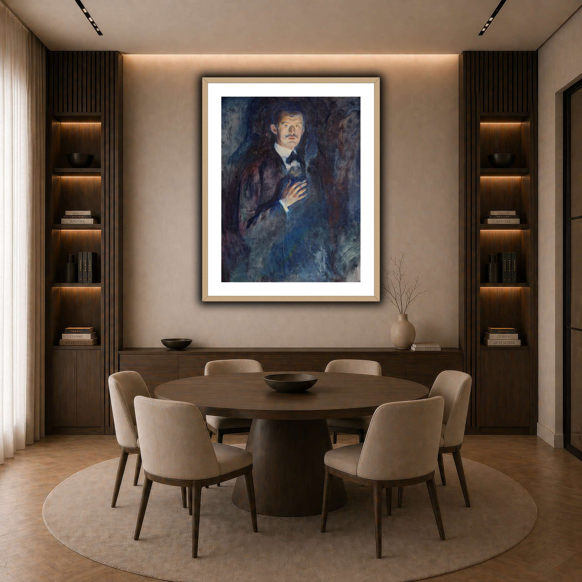 Munch_SelfBurningCigarette dark neutral-dining room