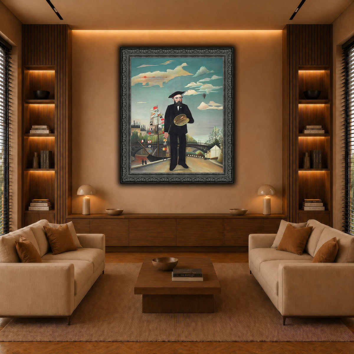 Myself-Portrait-Landscape-1890_Henri-Rousseau warm-living-room