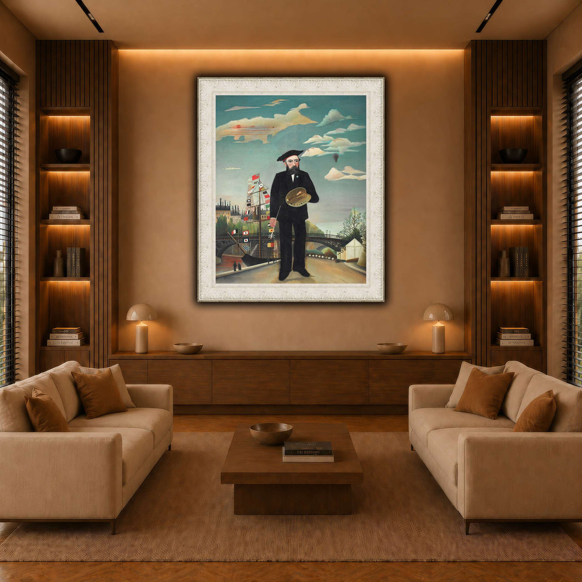 Myself-Portrait-Landscape-1890_Henri-Rousseau warm-living-room
