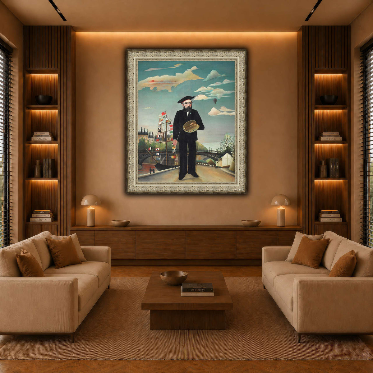 Myself-Portrait-Landscape-1890_Henri-Rousseau warm-living-room