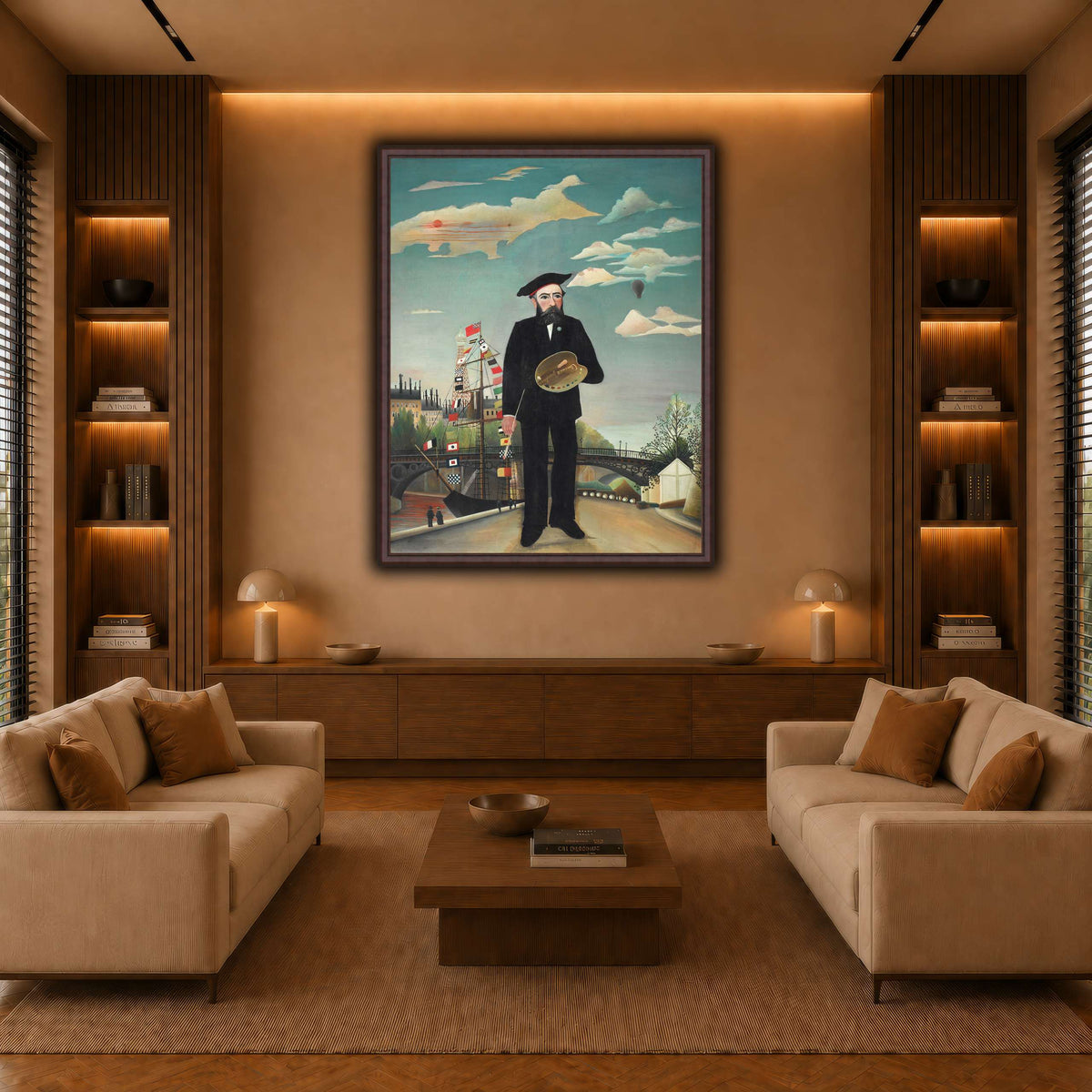 Myself-Portrait-Landscape-1890_Henri-Rousseau warm-living-room