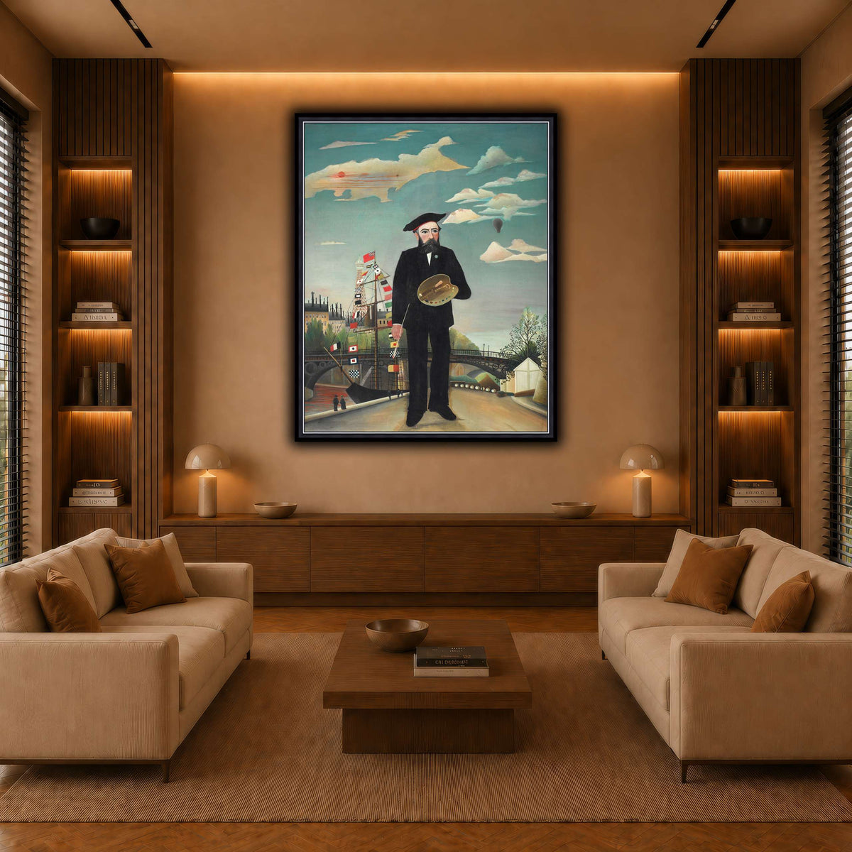 Myself-Portrait-Landscape-1890_Henri-Rousseau warm-living-room
