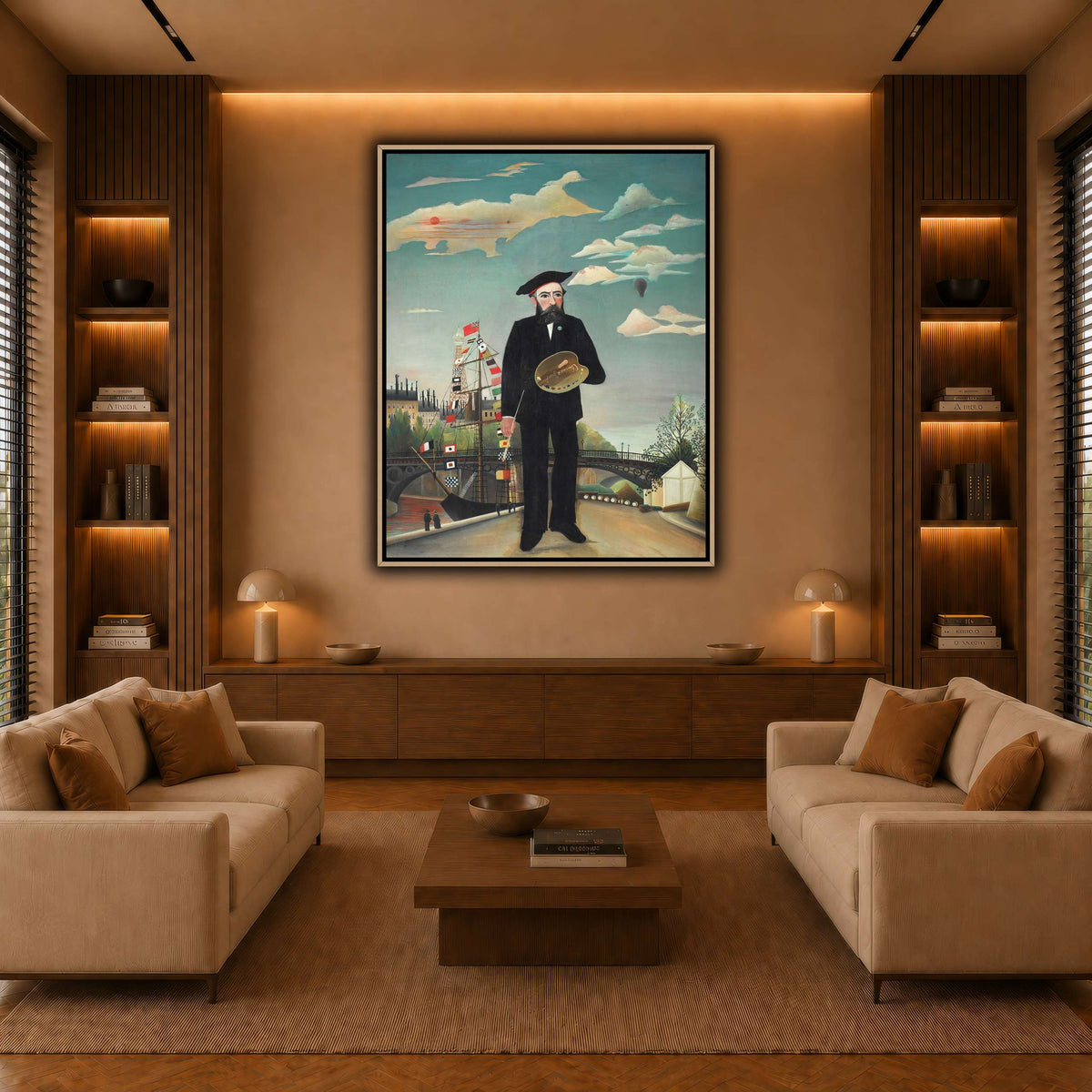 Myself-Portrait-Landscape-1890_Henri-Rousseau warm-living-room