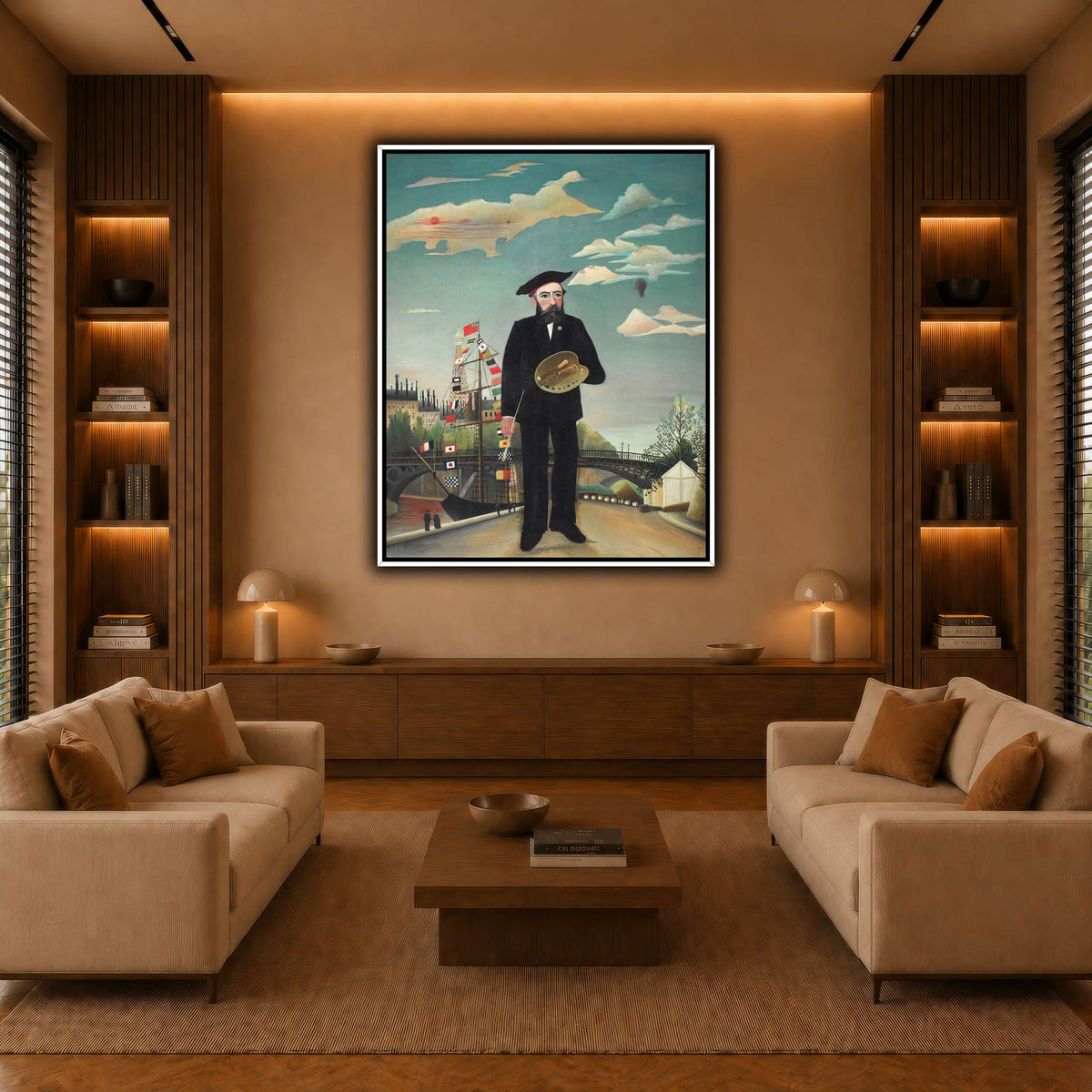 Myself-Portrait-Landscape-1890_Henri-Rousseau warm-living-room