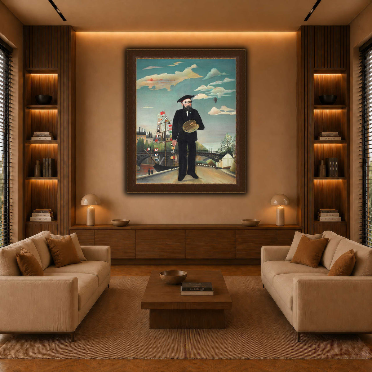 Myself-Portrait-Landscape-1890_Henri-Rousseau warm-living-room