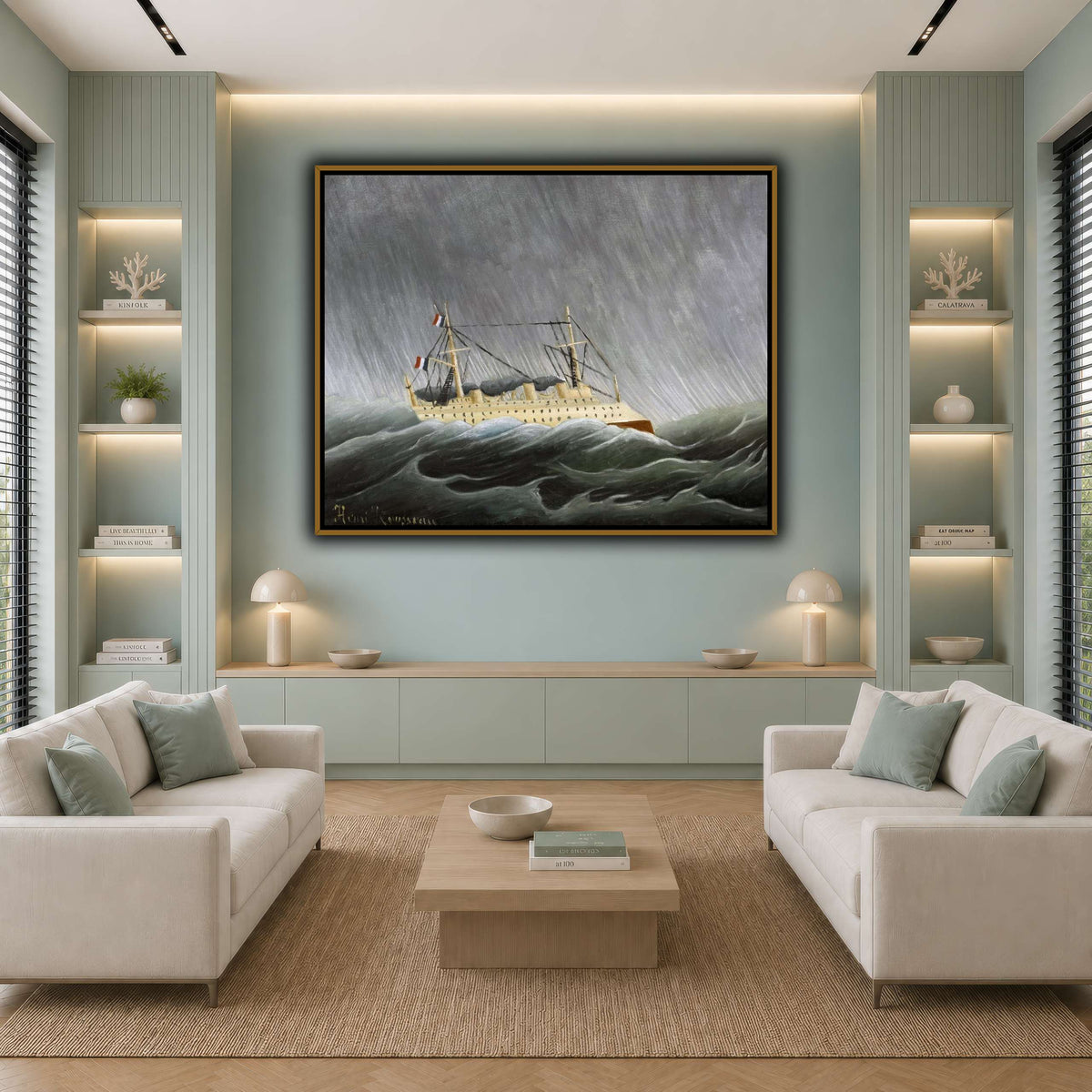Navire-dans-la-Tempête-Ship-in-the-Storm-1899_Henri-Rousseau cool-living room