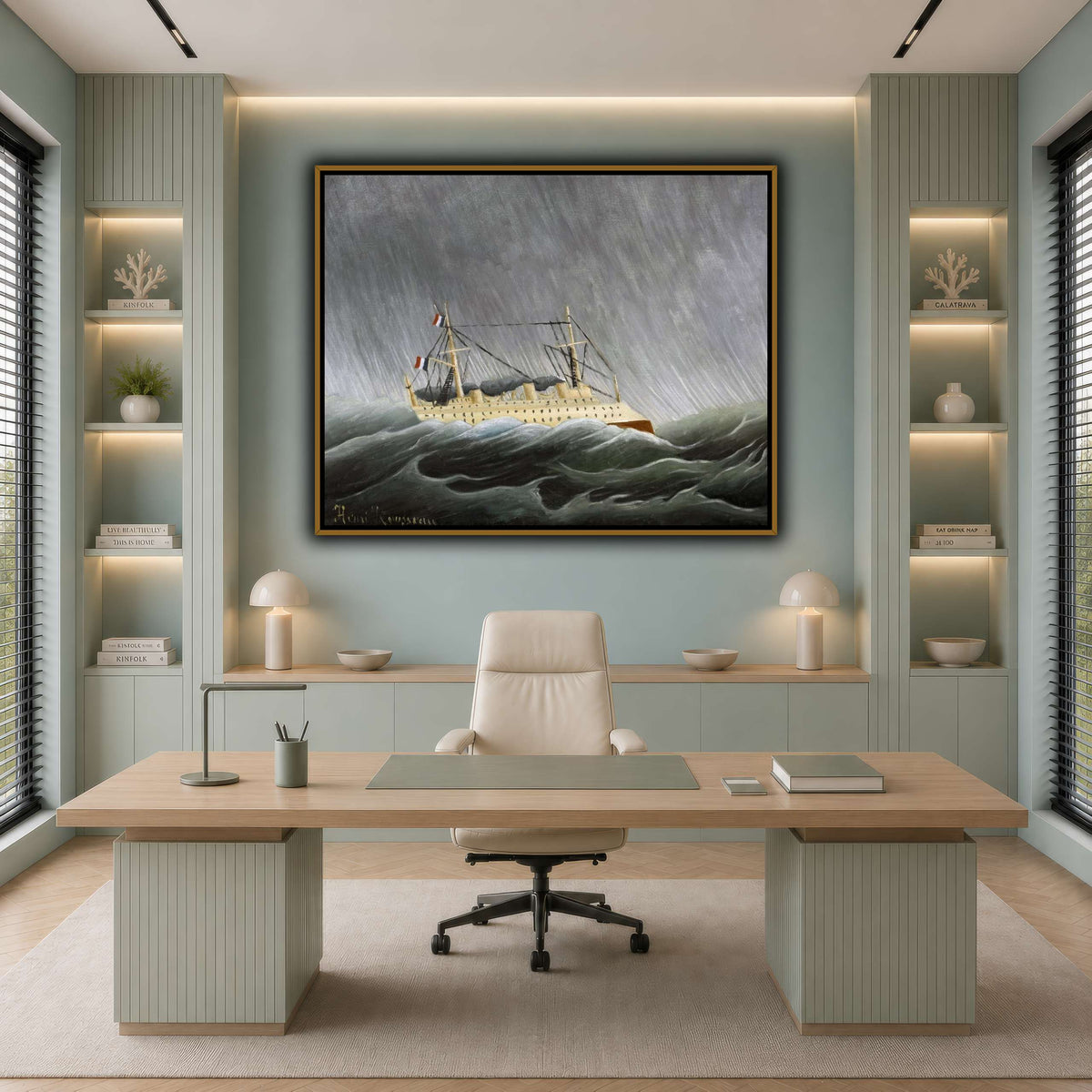 Navire-dans-la-Tempête-Ship-in-the-Storm-1899_Henri-Rousseau cool-office