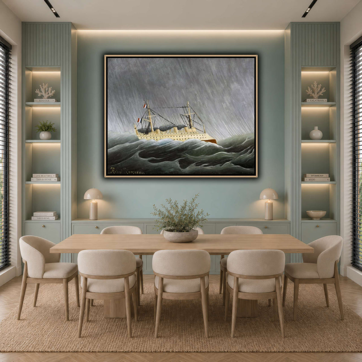 Navire-dans-la-Tempête-Ship-in-the-Storm-1899_Henri-Rousseau cool-dining