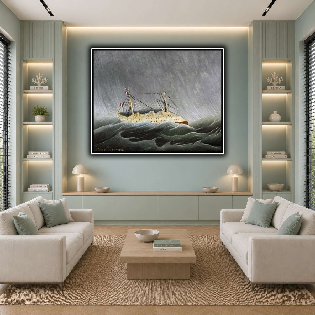 Navire-dans-la-Tempête-Ship-in-the-Storm-1899_Henri-Rousseau cool-living room