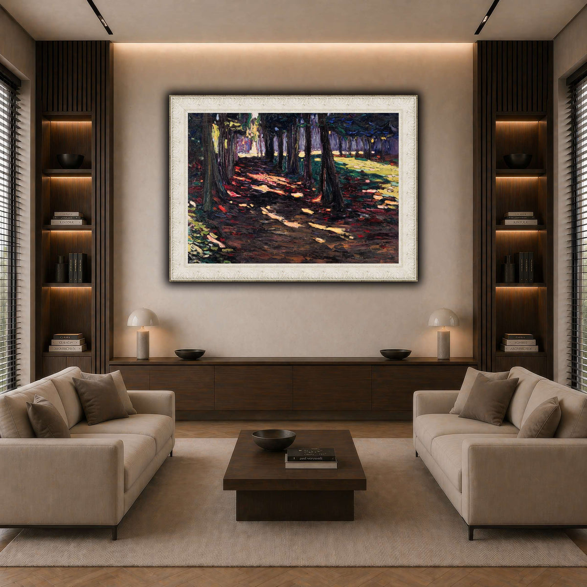 Parc_of_Saint-Cloud,_Shaded_Path_-_Wassily_Kandinsky,_1906 dark neutral-living room