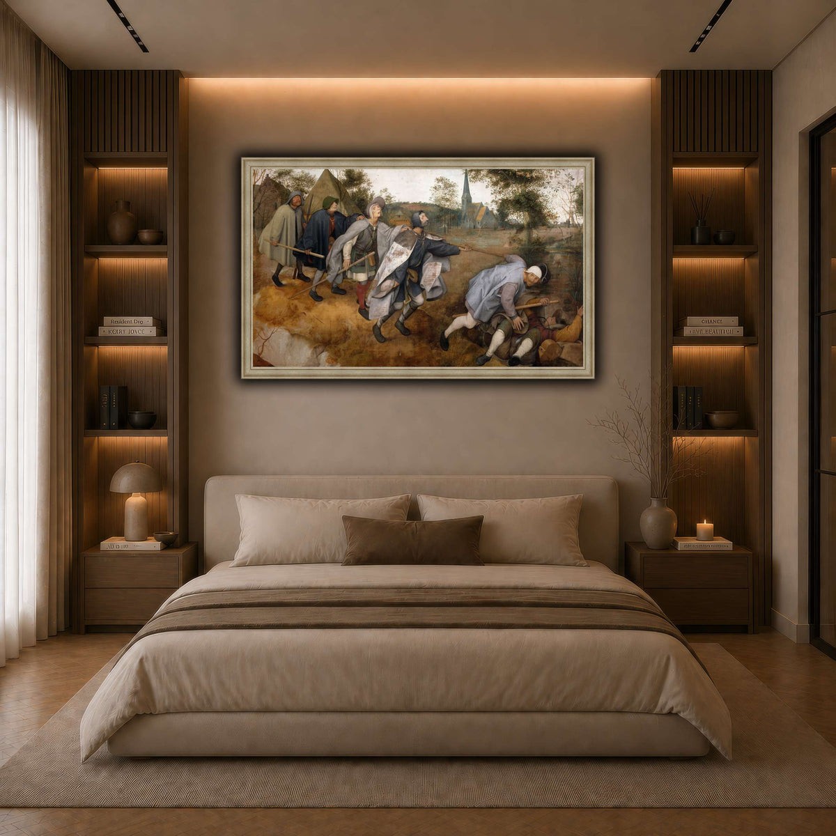 Pieter_Bruegel_7 dark neutral-bedroom