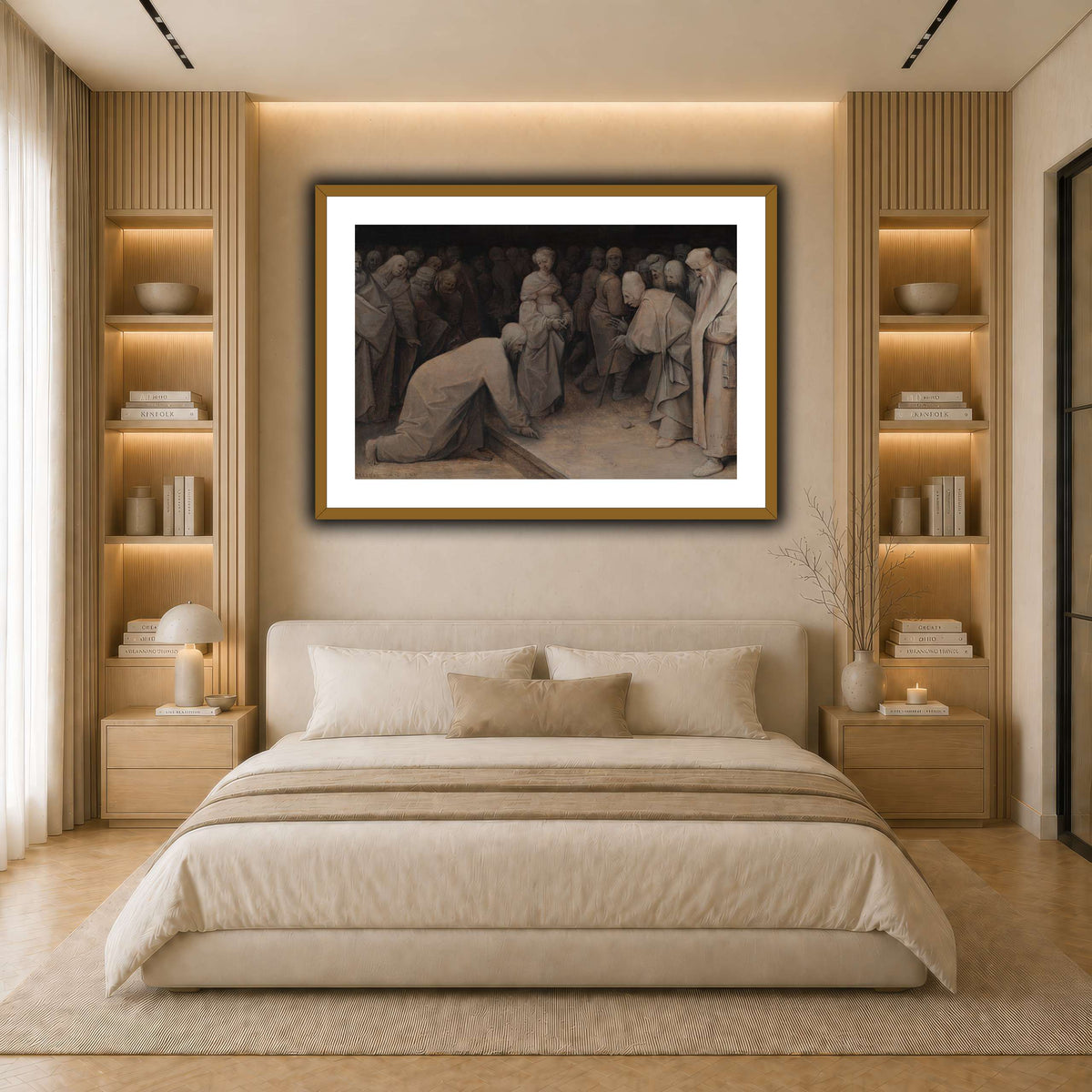Pieter_Bruegel_Christ_and_the_woman_taken_in_adultery light neutral- bedroom