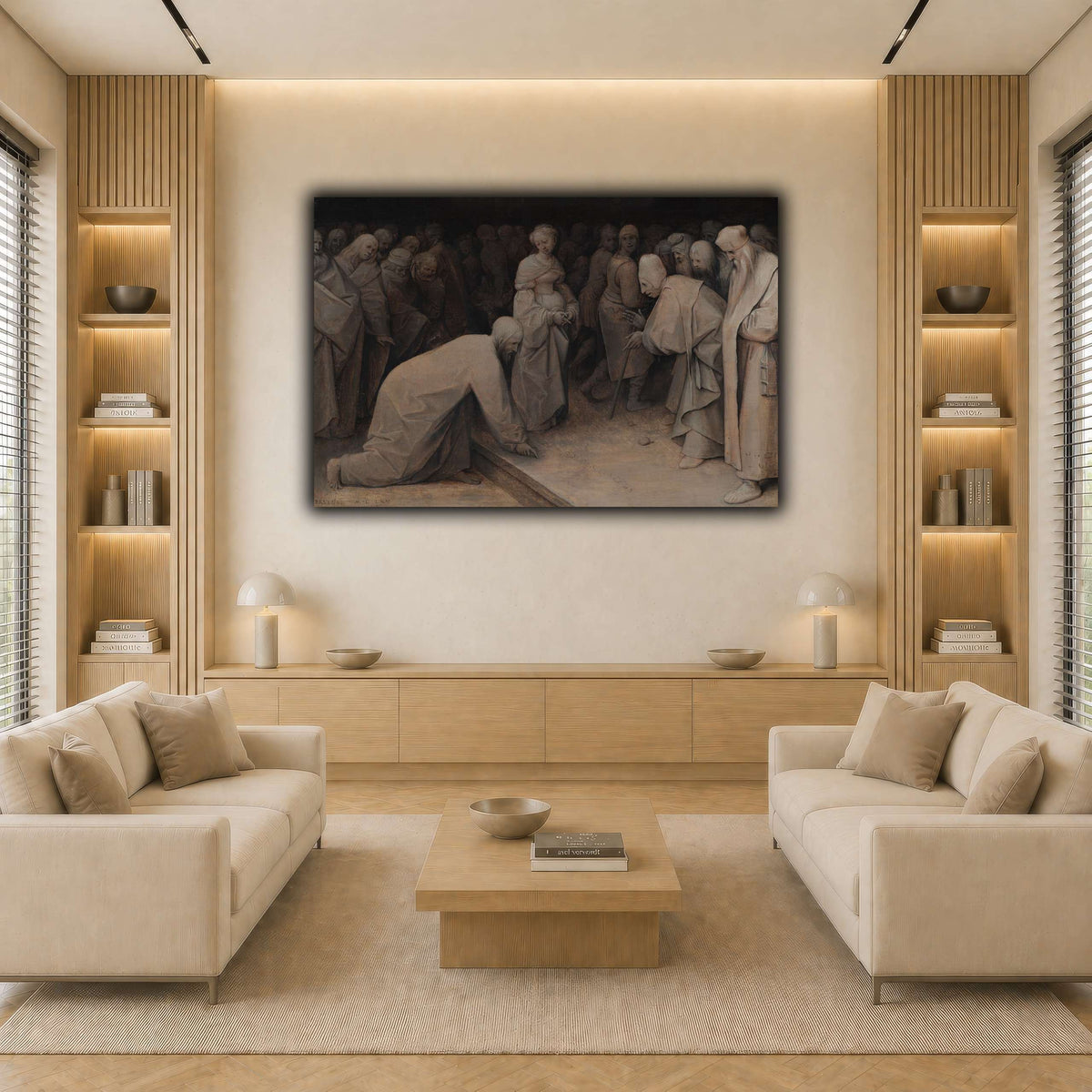 Pieter_Bruegel_Christ_and_the_woman_taken_in_adultery light neutral-living room
