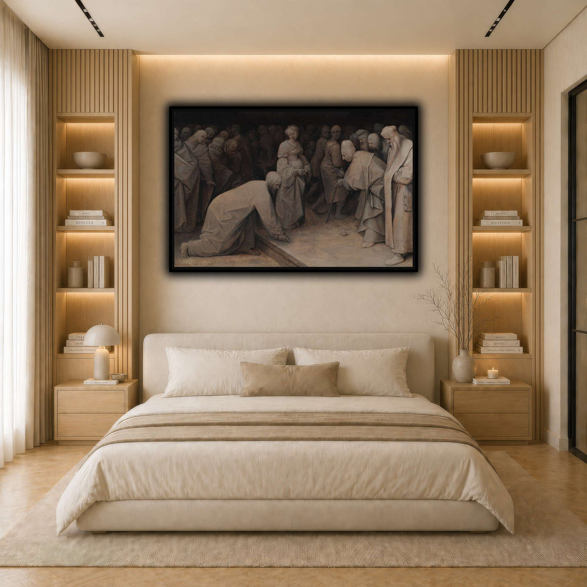 Pieter_Bruegel_Christ_and_the_woman_taken_in_adultery light neutral- bedroom