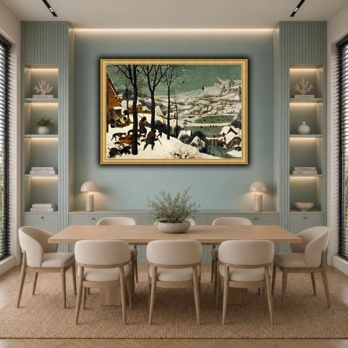 Pieter_Bruegel_Hunters_in_the_Snow cool-dining