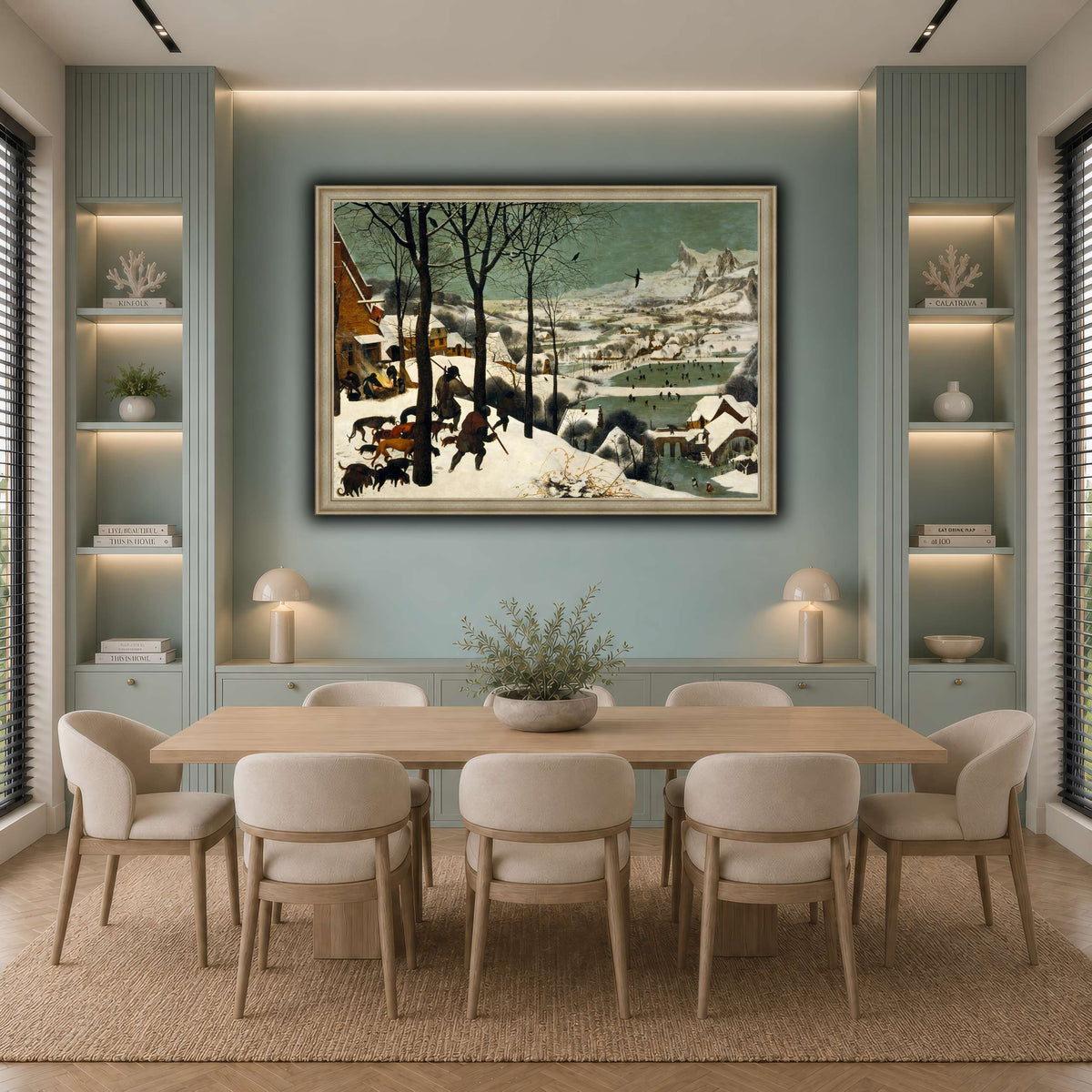 Pieter_Bruegel_Hunters_in_the_Snow cool-dining