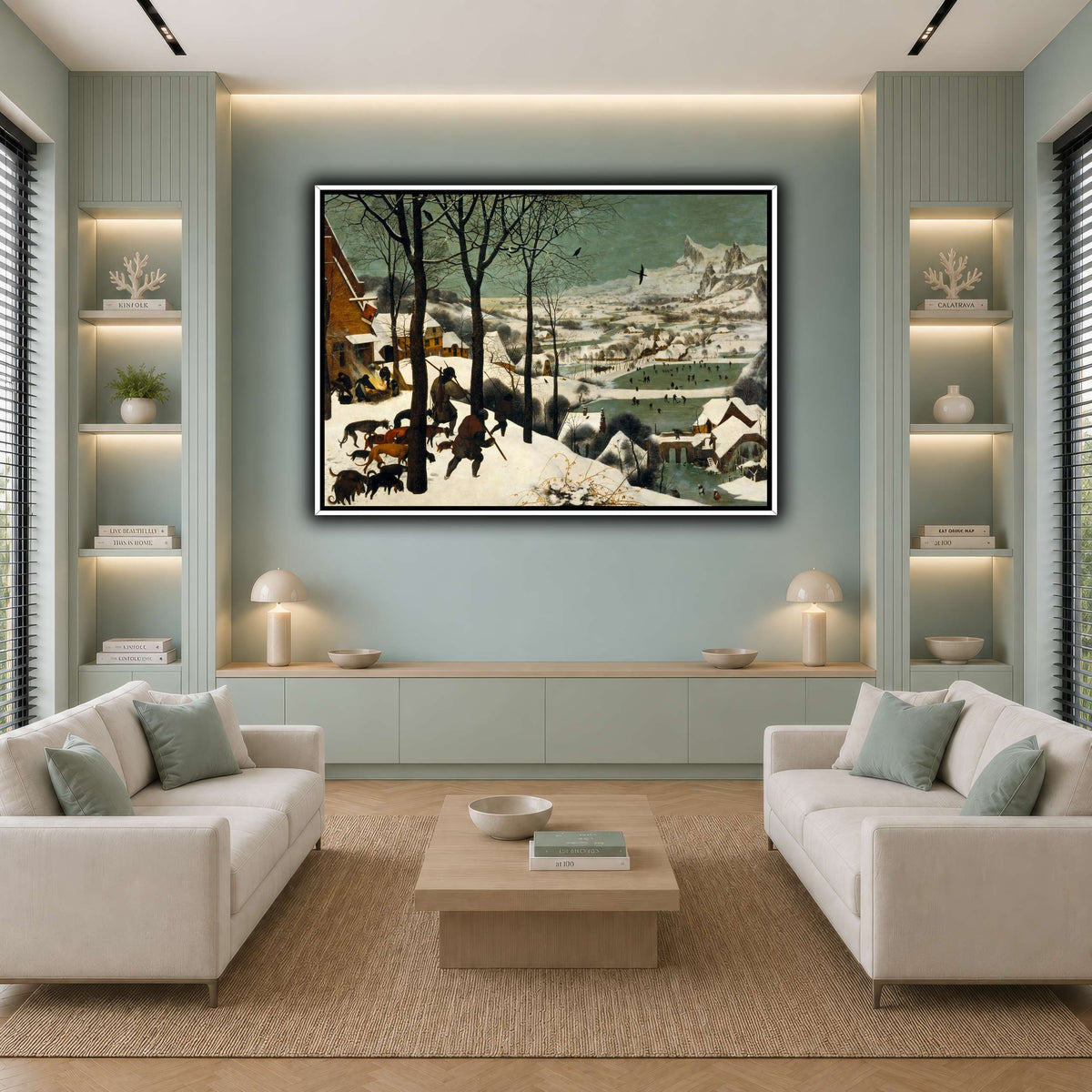 Pieter_Bruegel_Hunters_in_the_Snow cool-living room