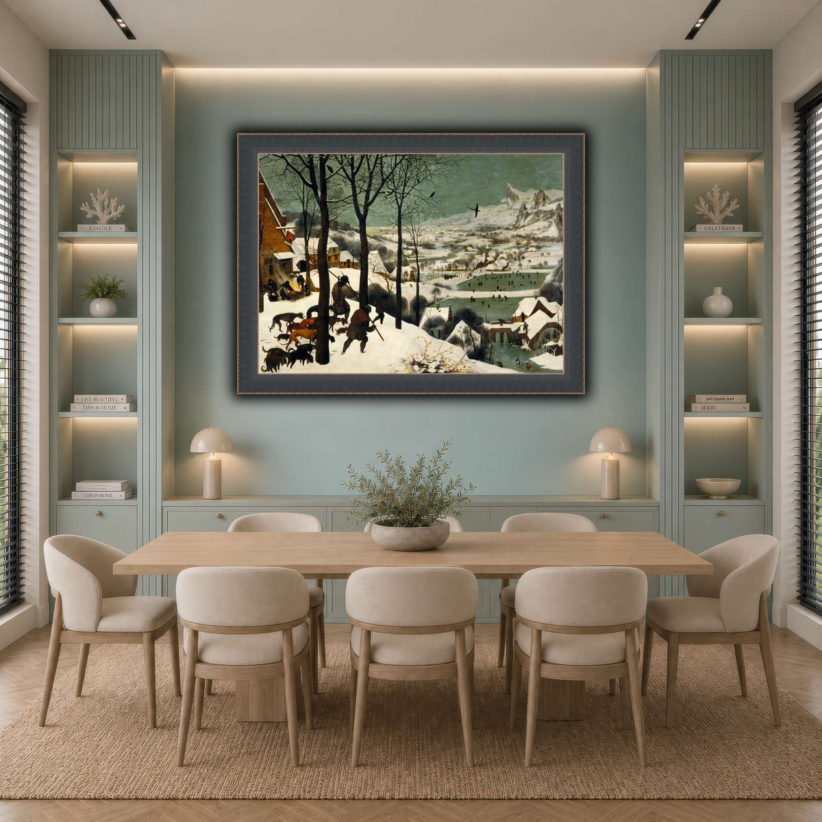Pieter_Bruegel_Hunters_in_the_Snow cool-dining