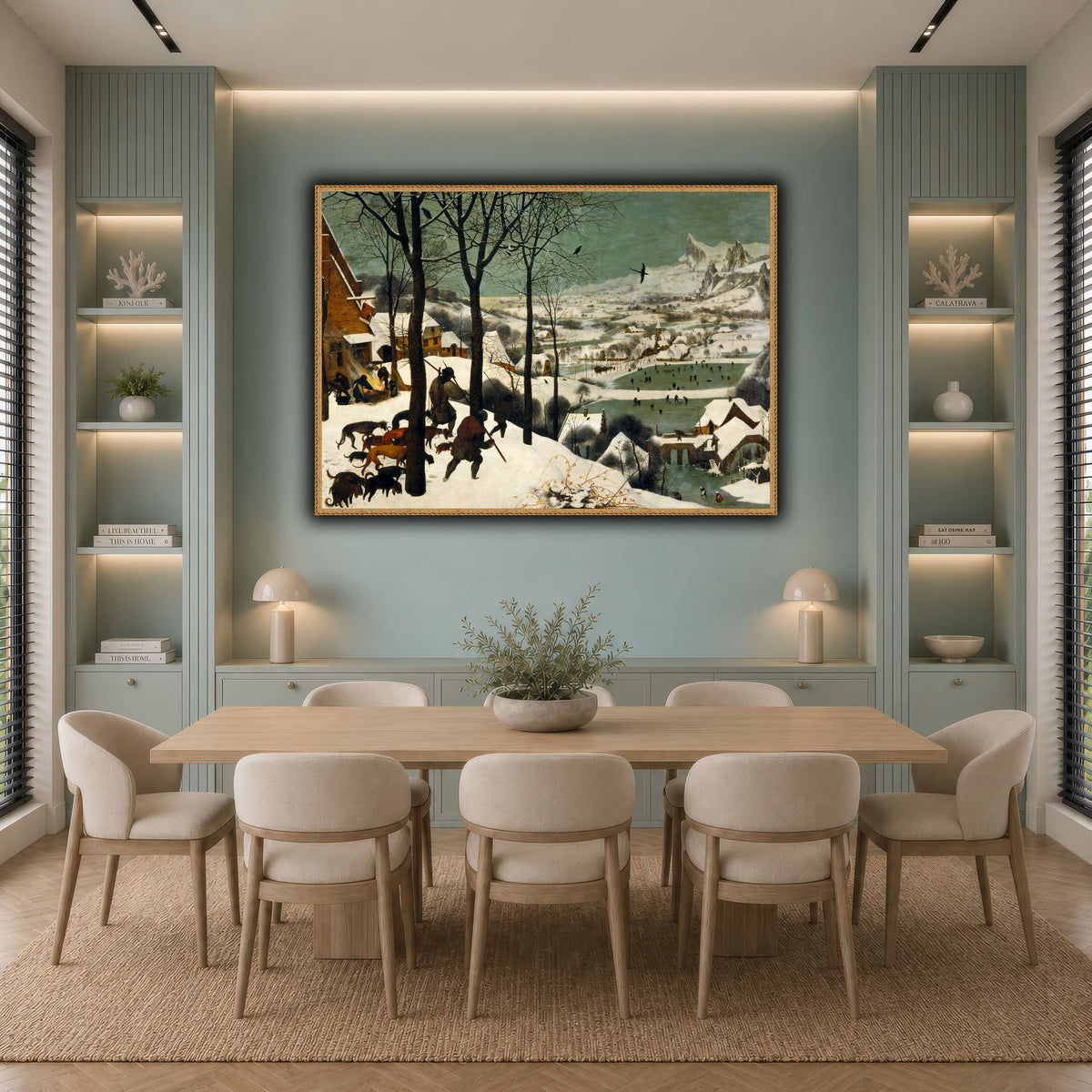 Pieter_Bruegel_Hunters_in_the_Snow cool-dining