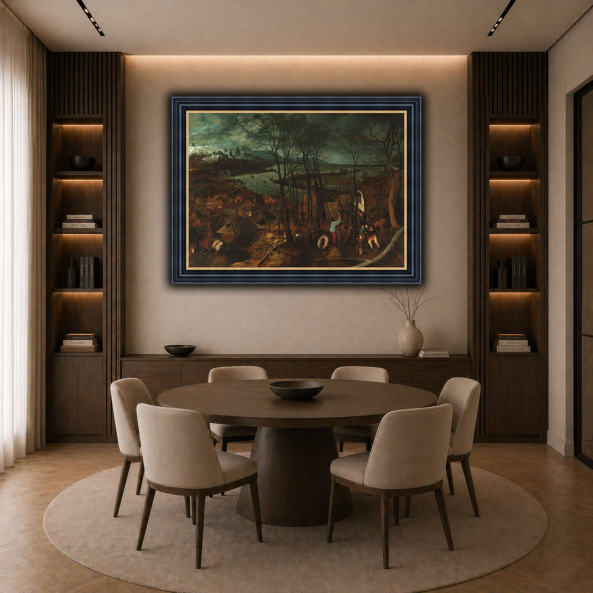 Pieter_Bruegel_The_Gloomy_Day dark neutral-dining room