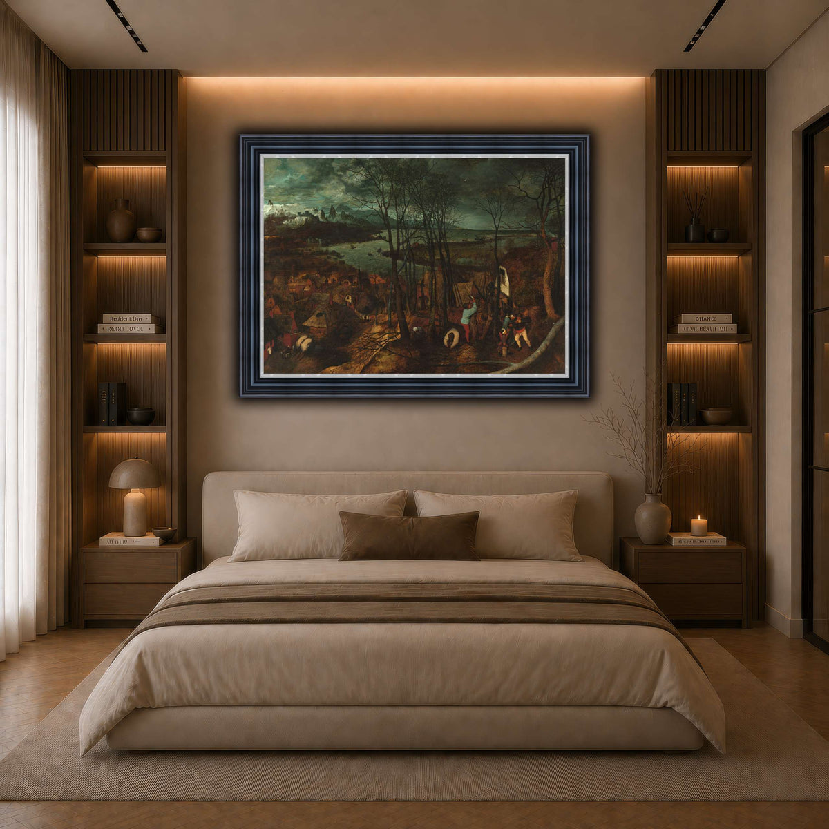 Pieter_Bruegel_The_Gloomy_Day dark neutral-bedroom
