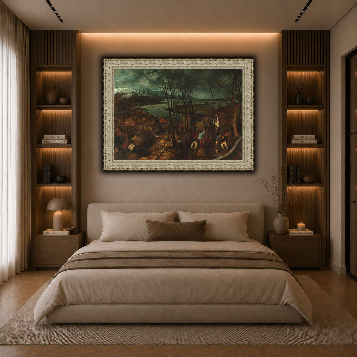 Pieter_Bruegel_The_Gloomy_Day dark neutral-bedroom